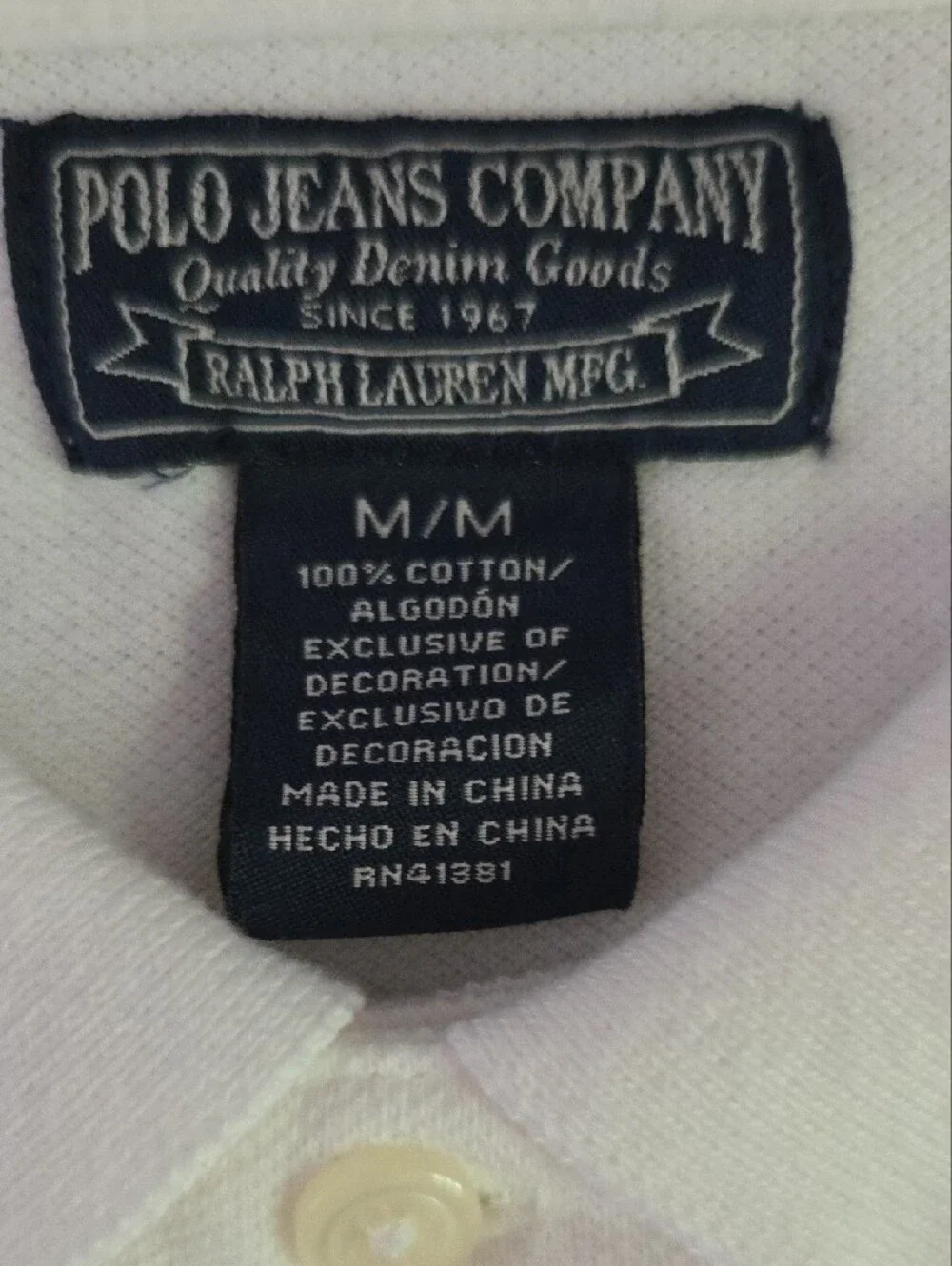 Polo Ralph Lauren White Polo, M - Vintage, Perfect Condition